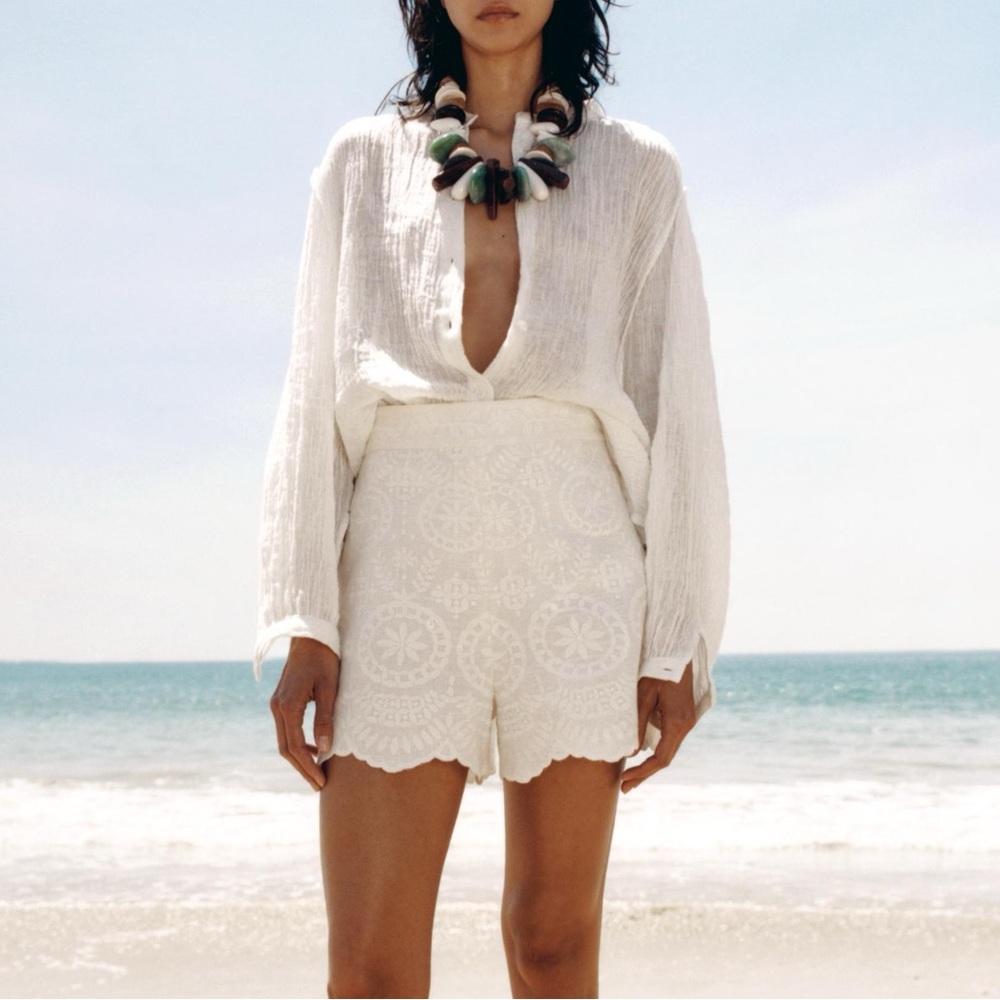 Zara Embroidered Shorts